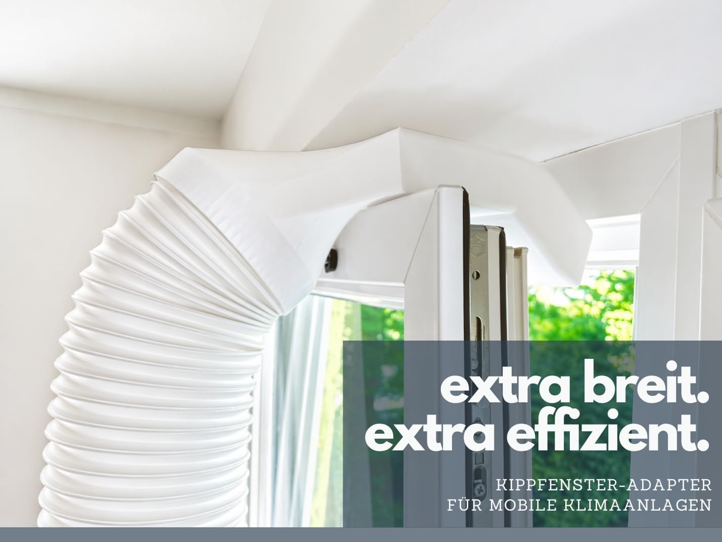 Extra breiter Kippfenster Abluft-Adapter für mobile Klimaanlagen mit 150mm Schlauch - Image 2