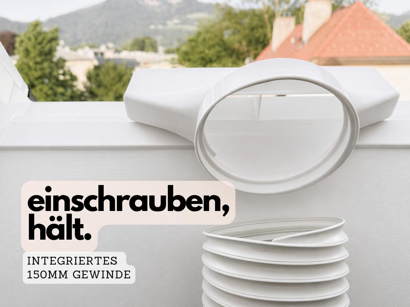 Extra breiter Dachfenster Abluft-Adapter für mobile Klimaanlagen mit 150mm Schlauch - Image 4