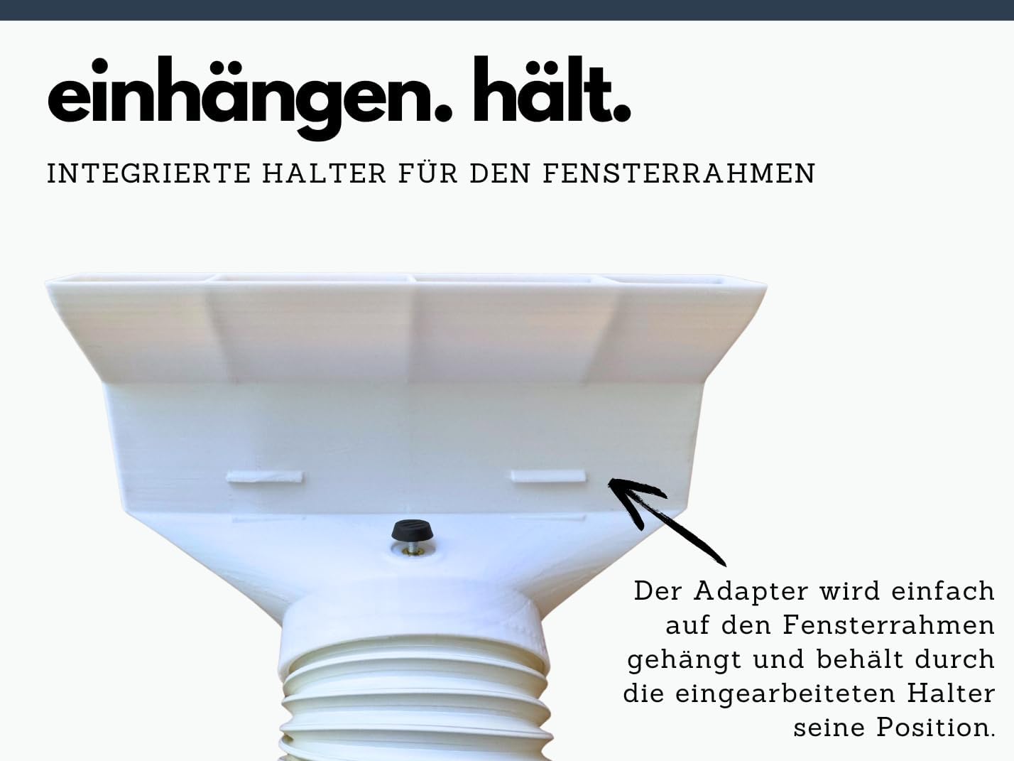 Extra breiter Kippfenster Abluft-Adapter für mobile Klimaanlagen mit 150mm Schlauch - Image 5