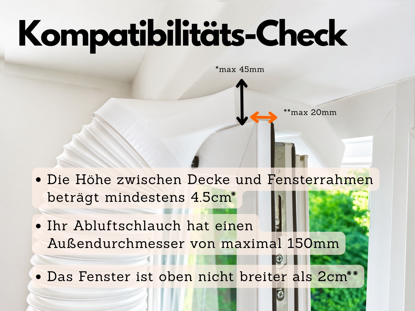 Extra breiter Kippfenster Abluft-Adapter für mobile Klimaanlagen mit 150mm Schlauch - Image 9